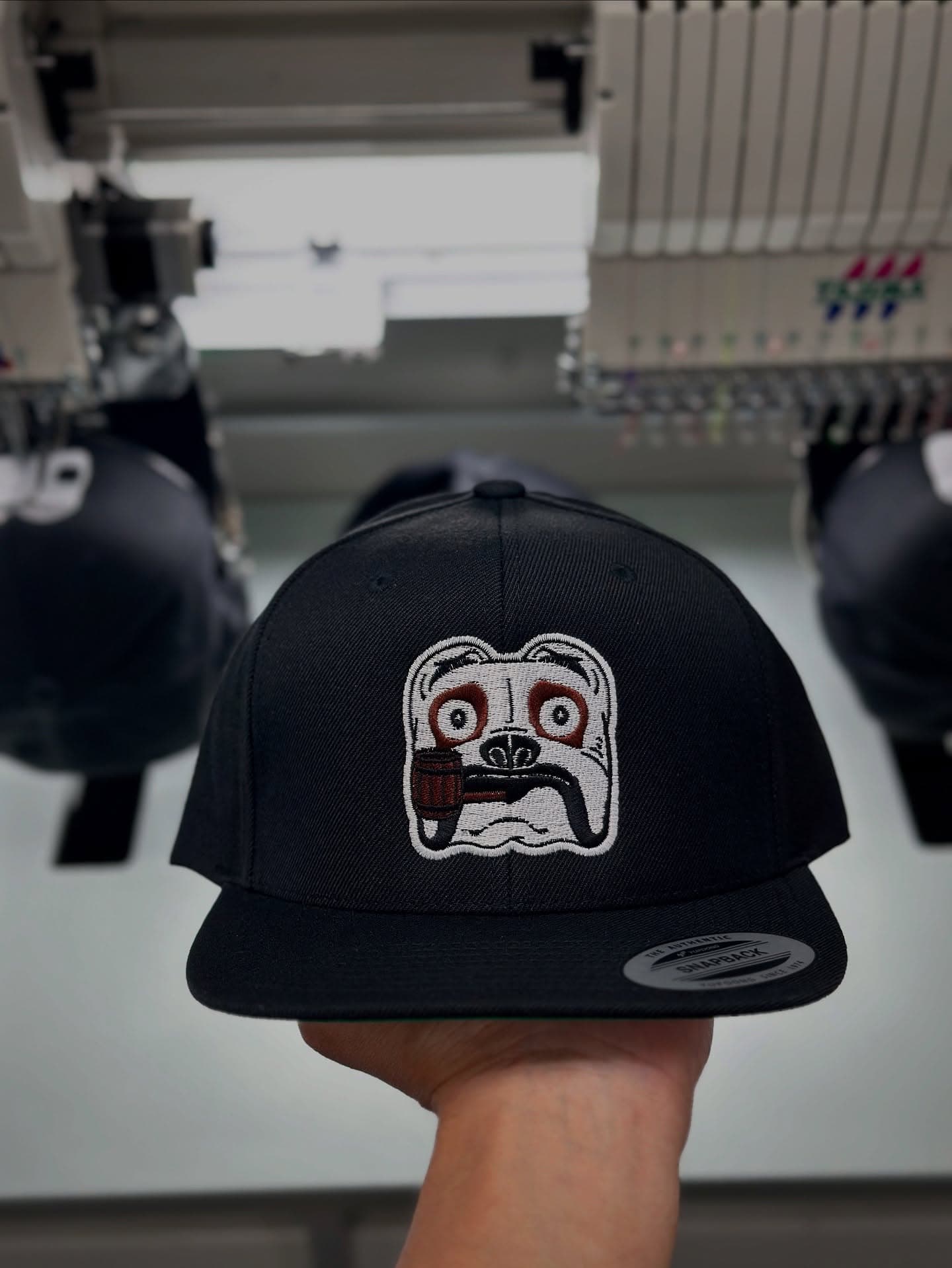 Fresh off the machine โ custom stitched with precision and personality. Another clean run at the Print Toaster ๐๐งข #Embroidery...