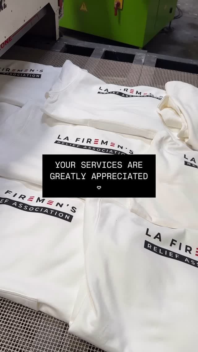 Big shout out to the heroes over at the @losangelesfiredepartment ❤️🔥 From screen printing, to DTG, to embroidery & even vin...