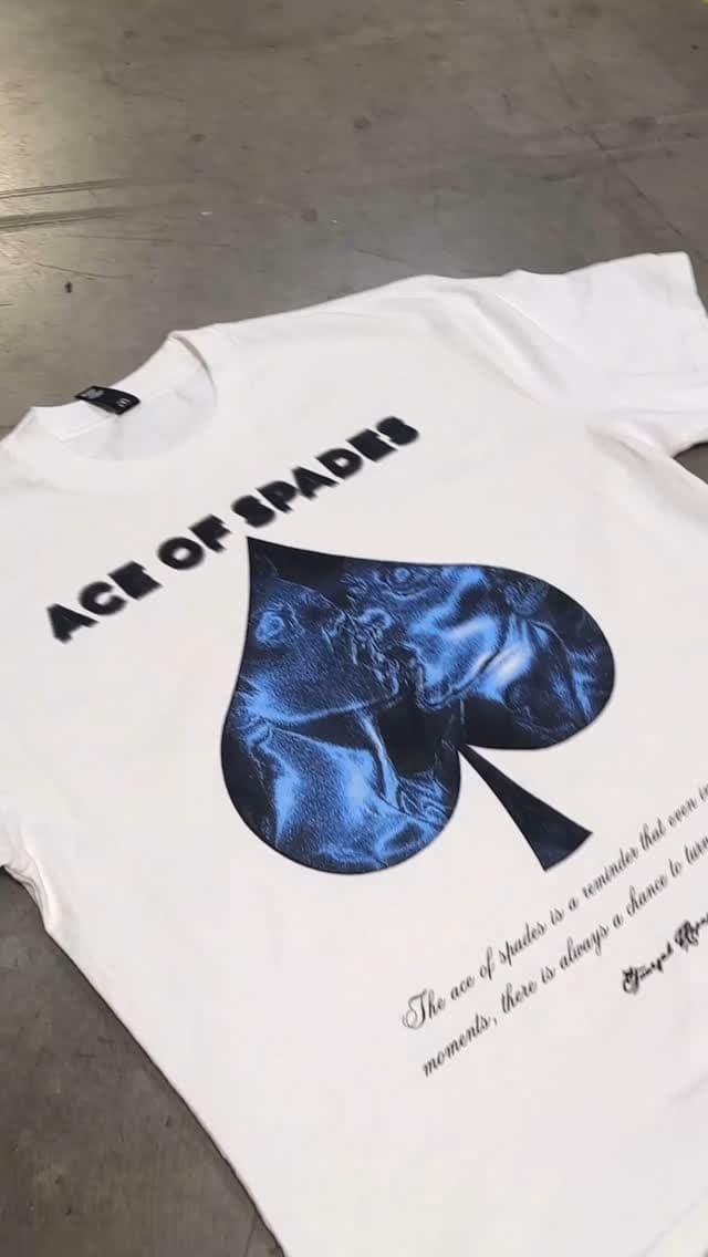 Bringing this #AceOfSpades design to life ๐ Print with us ! . . . #printtoaster #customshirts #manufacturing #streetwear #tra...