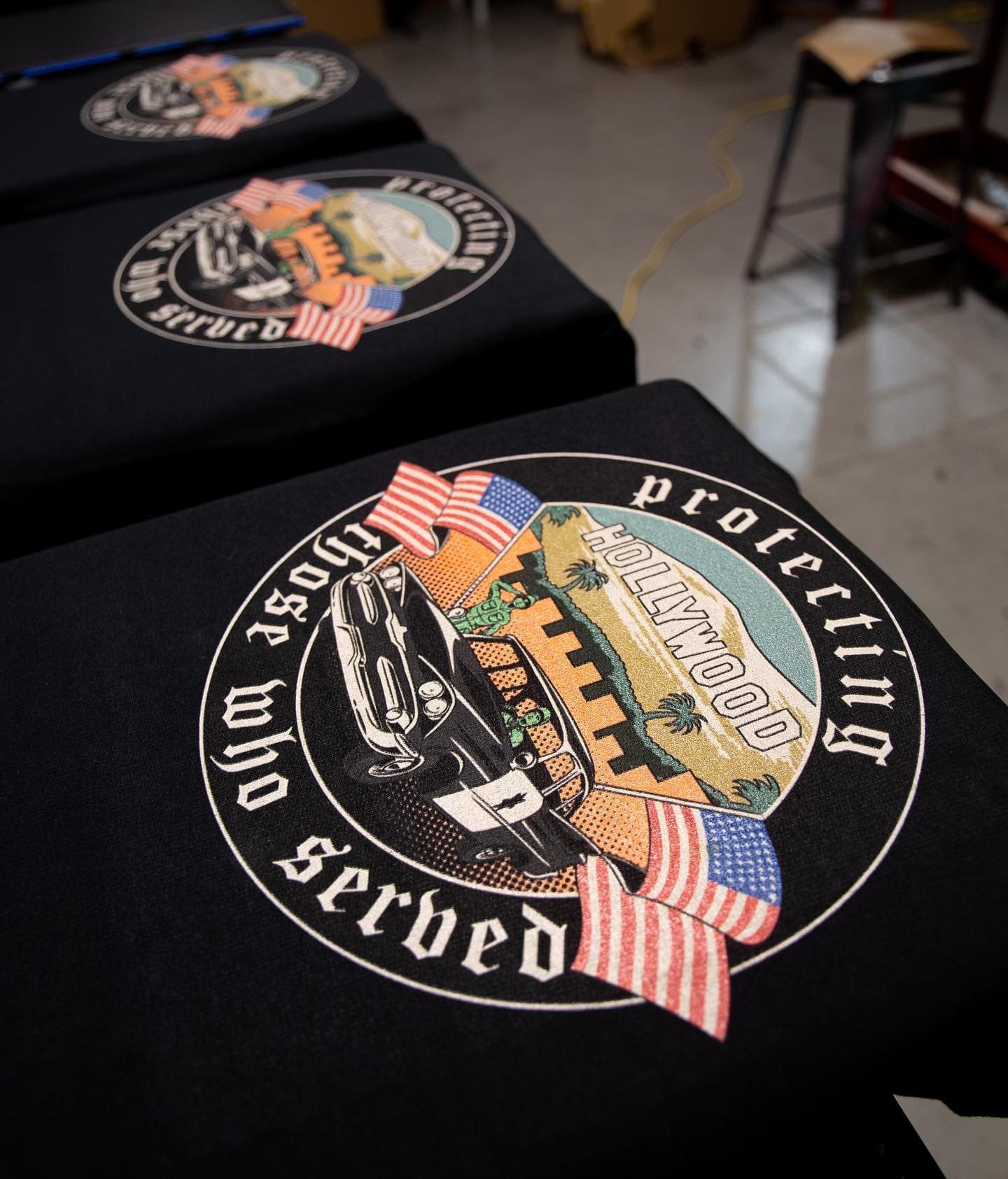 To protect & to serve ๐บ๐ธ . . . . . . #screenprinting #screenprint #screenprinted #custommerch #customapparel #customapparels...
