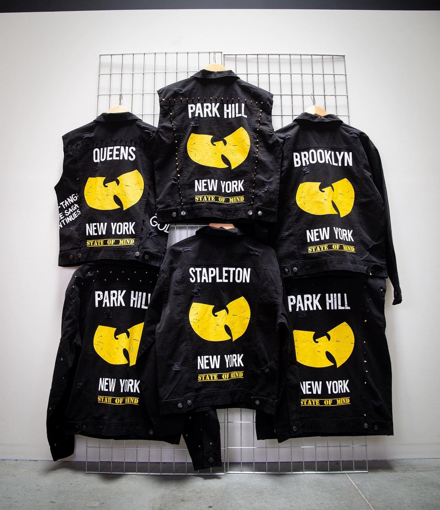 Such an honor to be able to print these custom jackets for @wutangclan!! Custom hand painted & studded by @onyxcustoms @ktg.o...