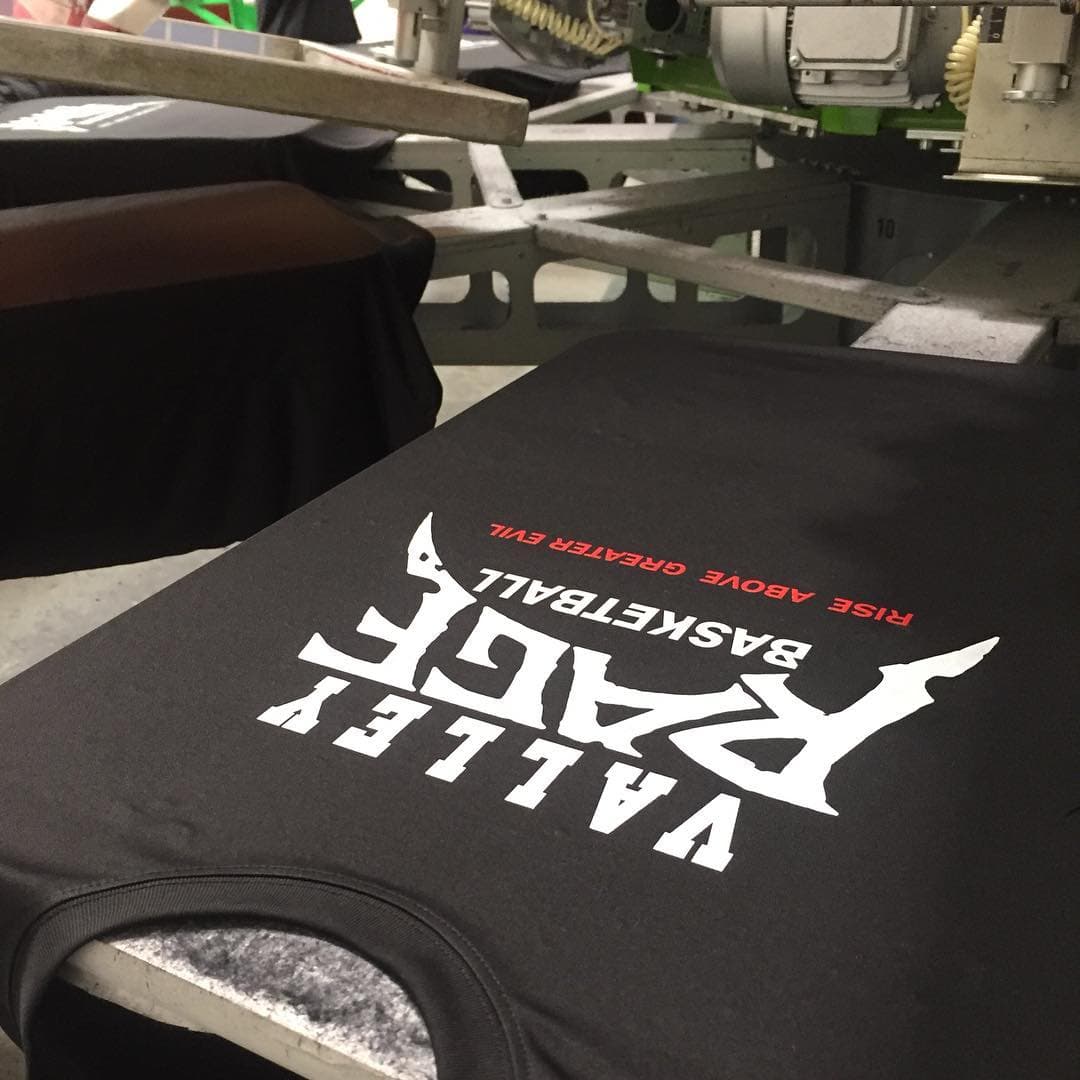Dope print for a local girls youth basketball team ๐๐ #ktgprinting #keepitlocal #valleyragebasketball
