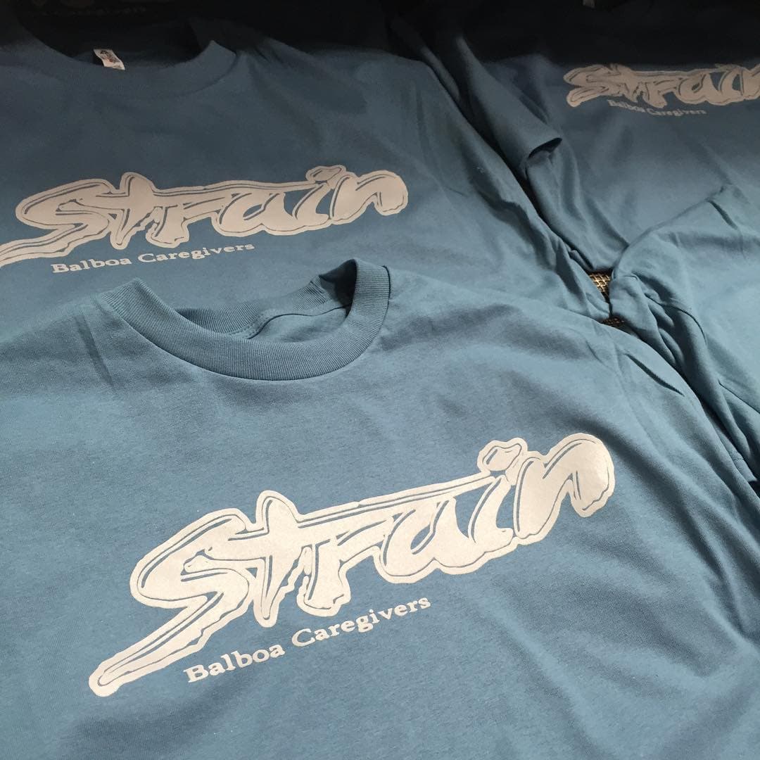Tee time for our friends over Strain aka Balboa Caregivers 👷👷👷 #summersixteen #ktgprinting #screenprintinglife Thanks for sup...
