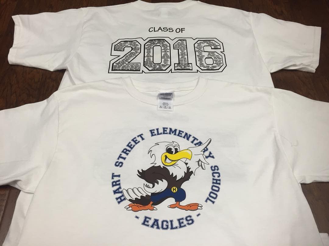 Hart School Elementary T keeping the kids looking FRESH💦 all summer👏 #ktgprinting #summer16 #screenprintinglife👊