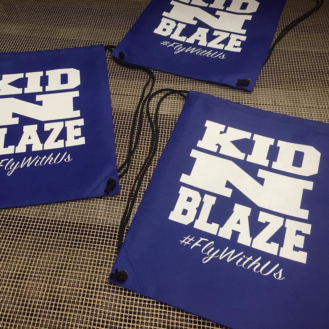 Swag Bags for @kidnblaze👷 #flywithus ✈️ #KTG #screenprintinglife 💪🏽